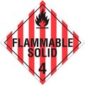 Top Tape And  Label. INCOM Class 4.1 Flammable Solids Rigid Plastic Placard - 100/Pkg TA410SS